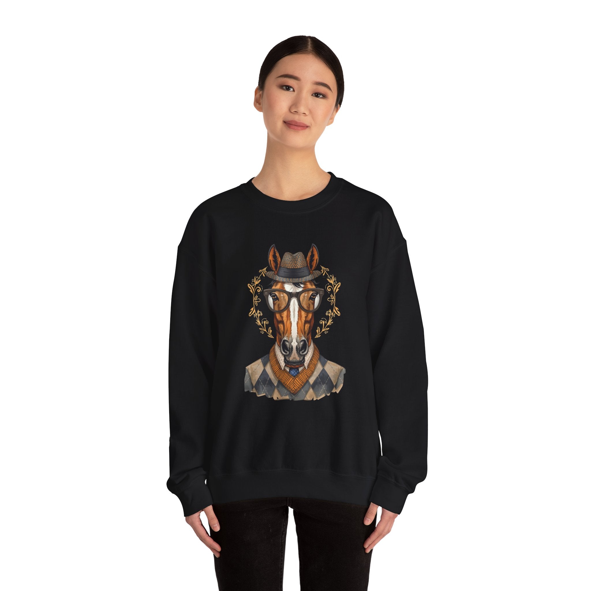 Vintage Gentleman Horse Crewneck Sweatshirt