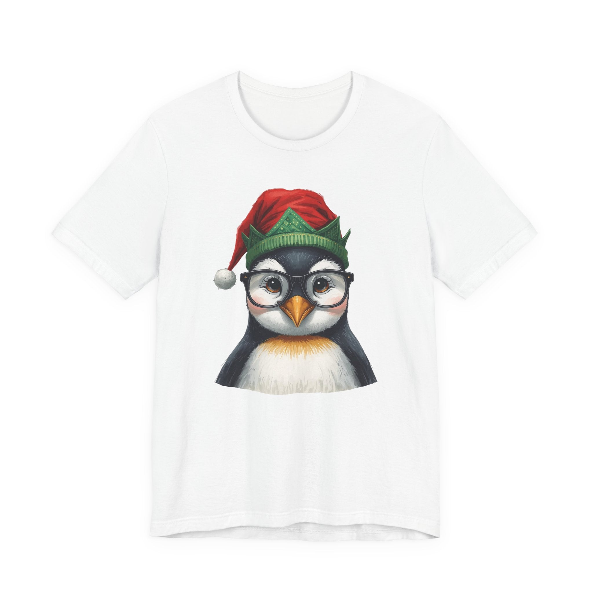 Penguin with Glasses Christmas Tee — Cute Holiday Penguin Shirt