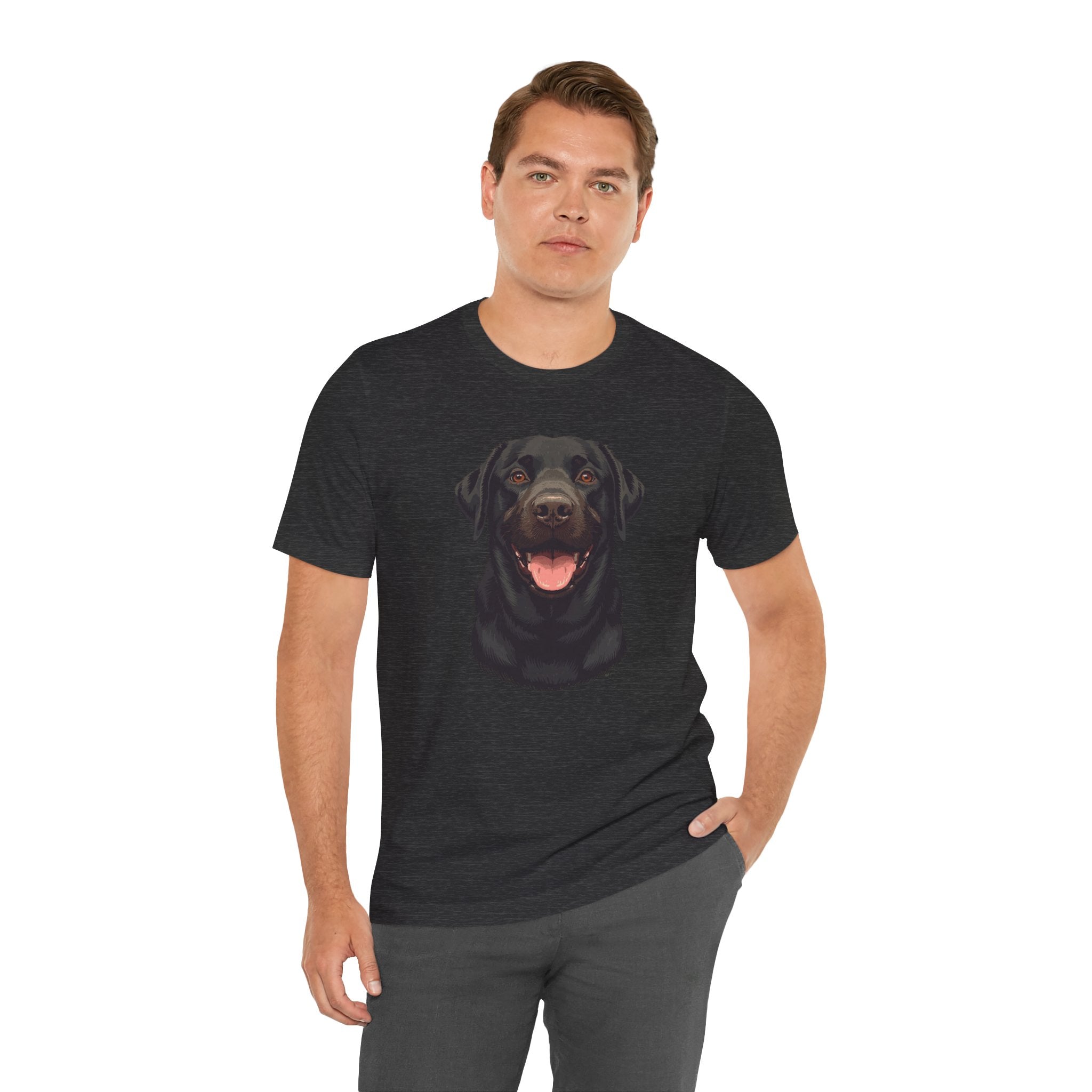 Black Labrador Portrait Tee - Happy Lab Dog Graphic T-Shirt