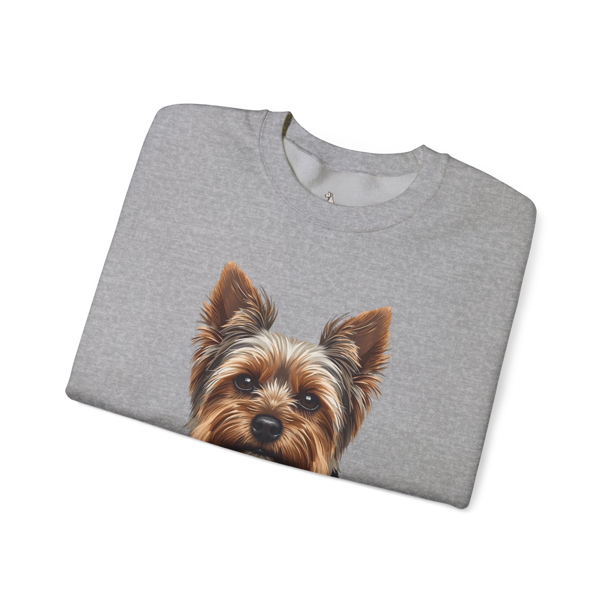 Yorkshire Terrier Crewneck Sweatshirt – Realistic Yorkie Portrait Pullover