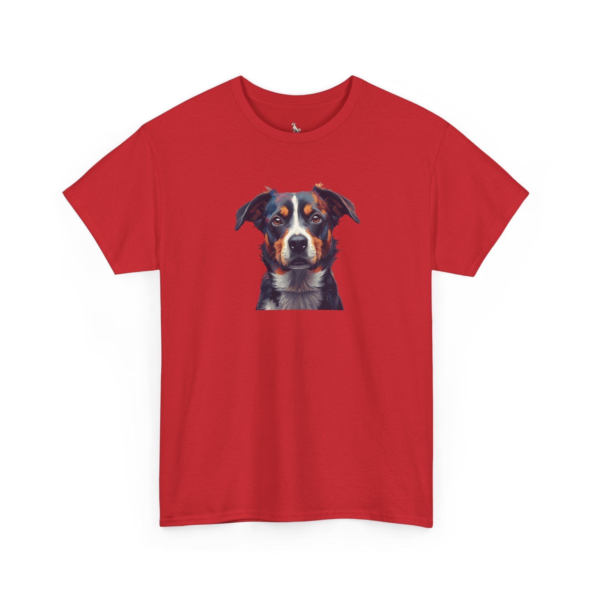 Australian Shepherd Portrait T-Shirt — Realistic Dog Face Tee for Dog Lovers