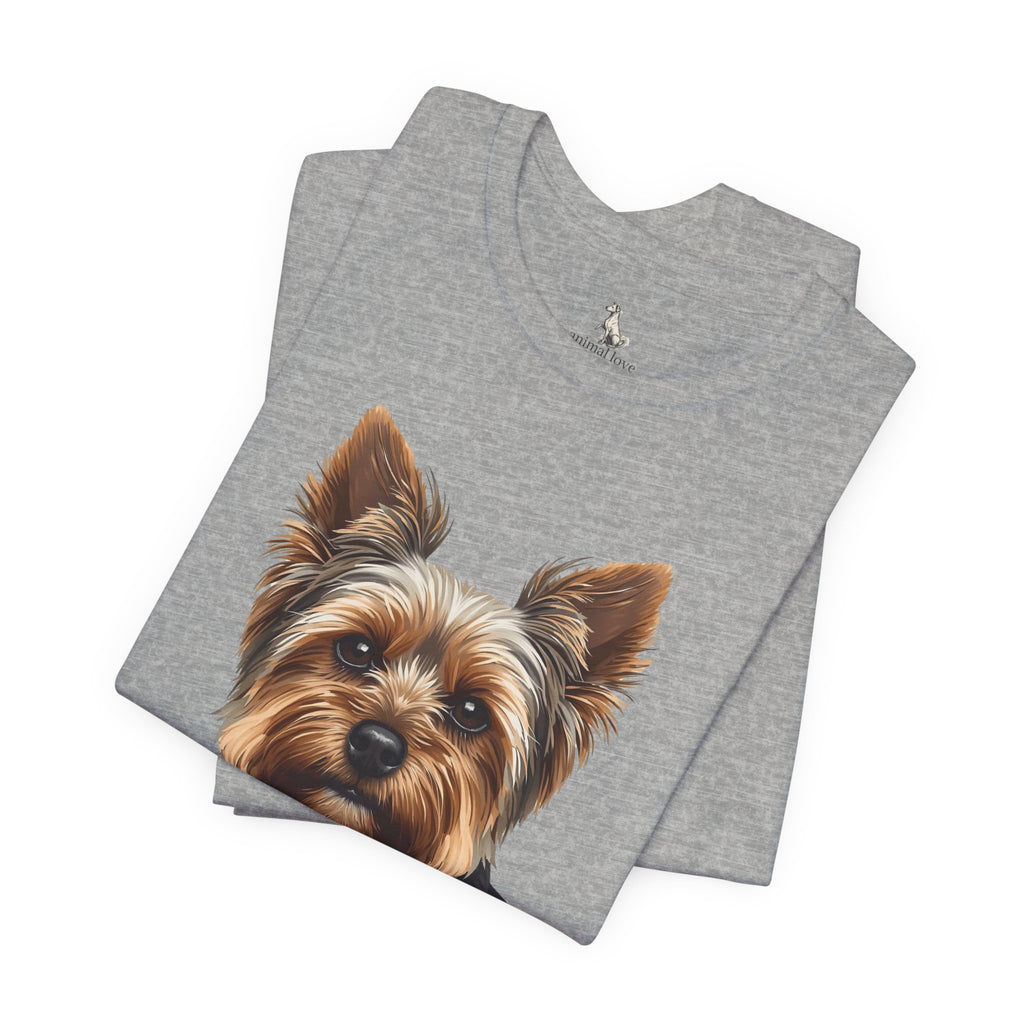 Yorkshire Terrier Portrait Tee — Realistic Cute Yorkie Dog T‑Shirt
