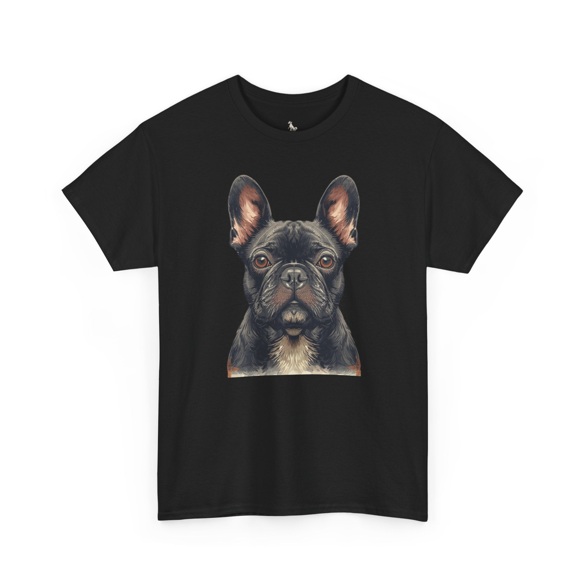 Black French Bulldog Portrait T-Shirt — Frenchie Love Graphic Tee