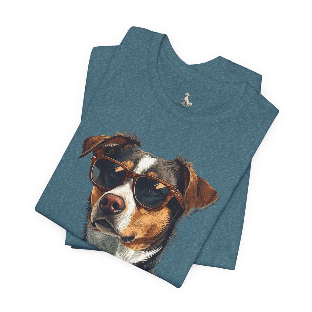 Cool Sunglasses Dog T‑Shirt - Cool Dog Graphic Tee