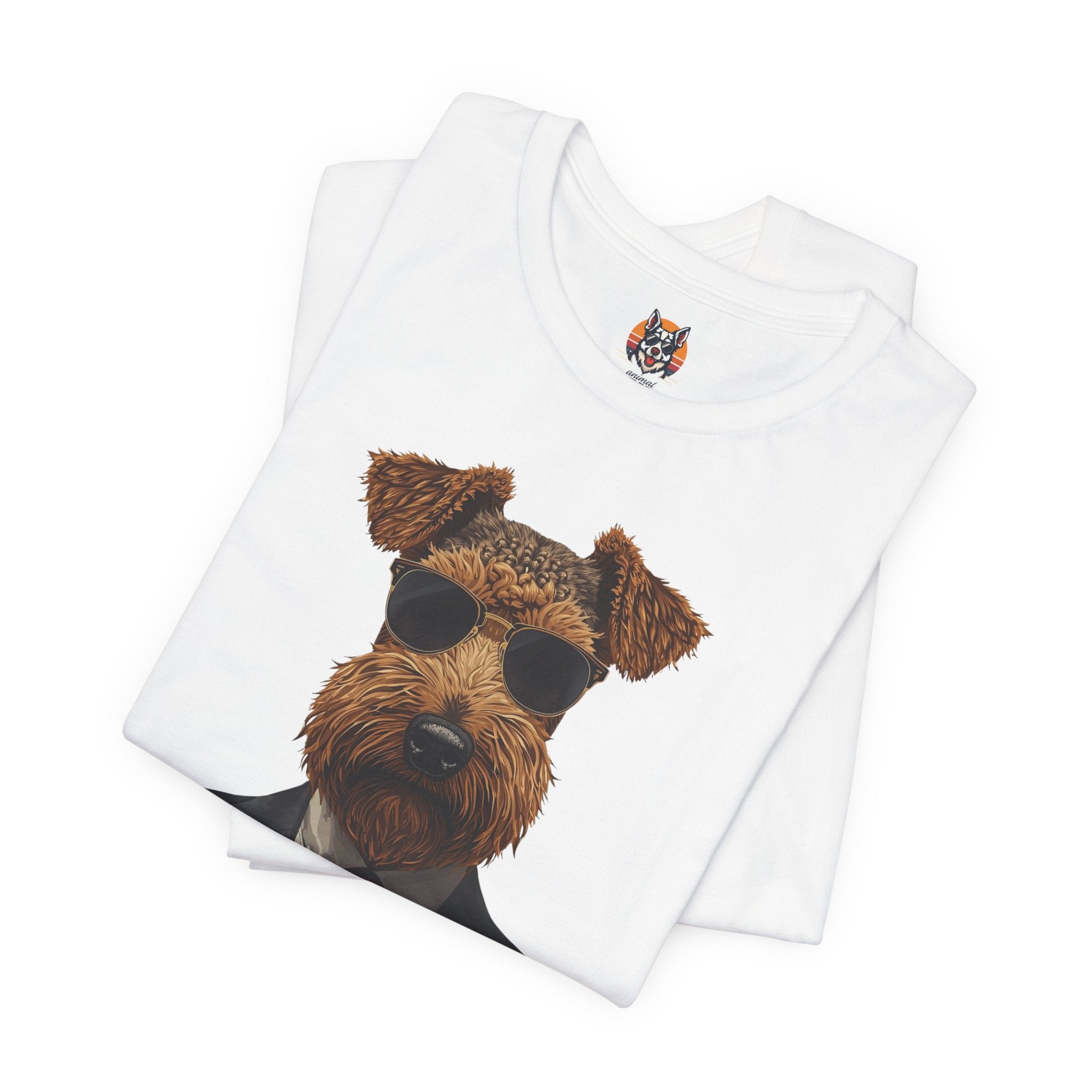 Airedale Gentleman T‑Shirt — Dog in Suit Graphic Tee