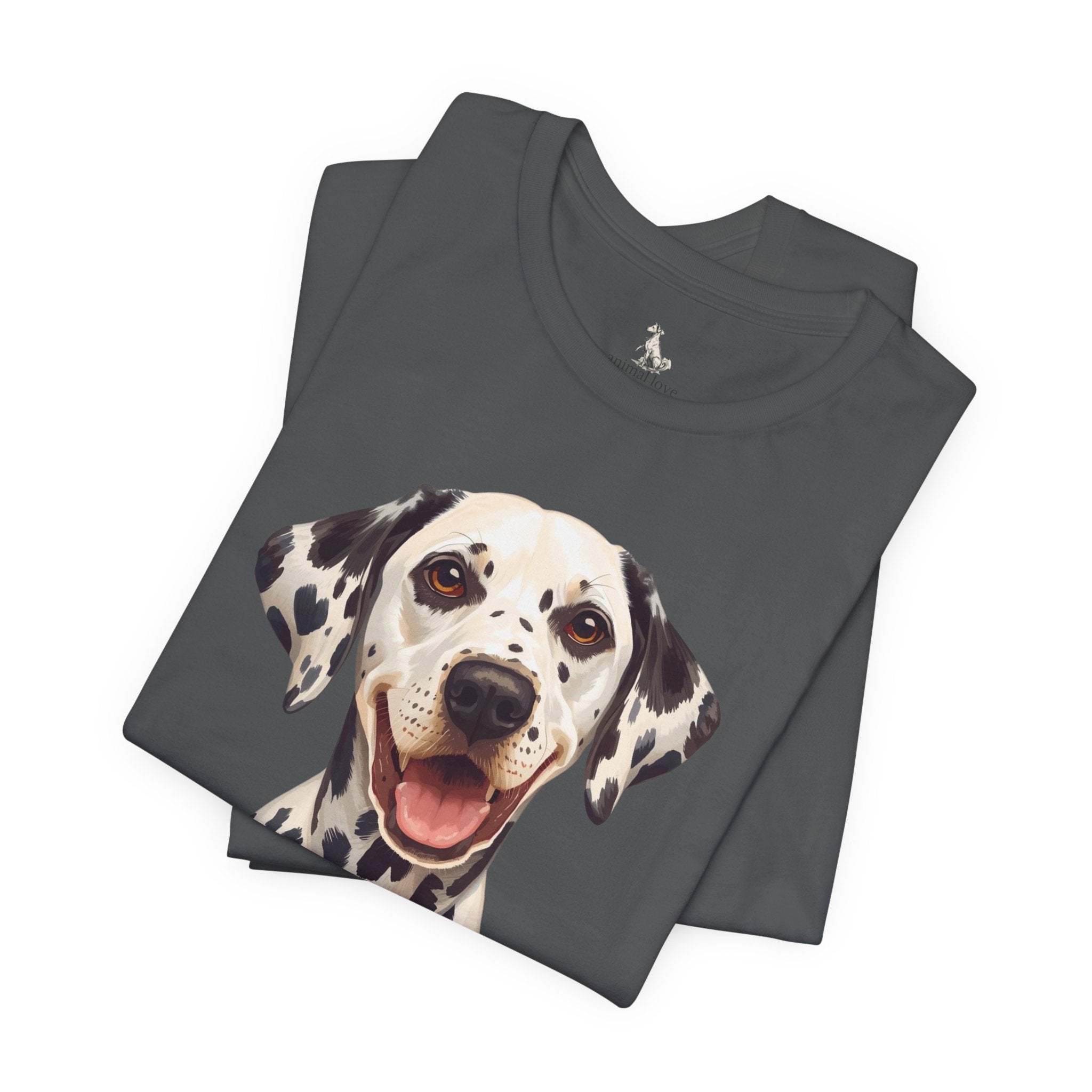 Dalmatian Dog Portrait Tee - Cute Smiling Spot Puppy T-Shirt