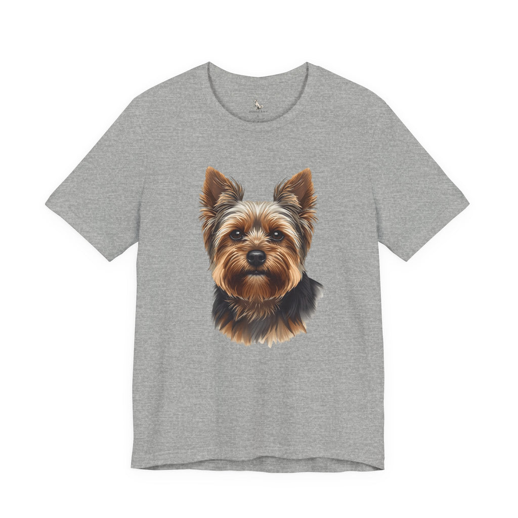 Yorkshire Terrier Portrait Tee — Realistic Cute Yorkie Dog T‑Shirt