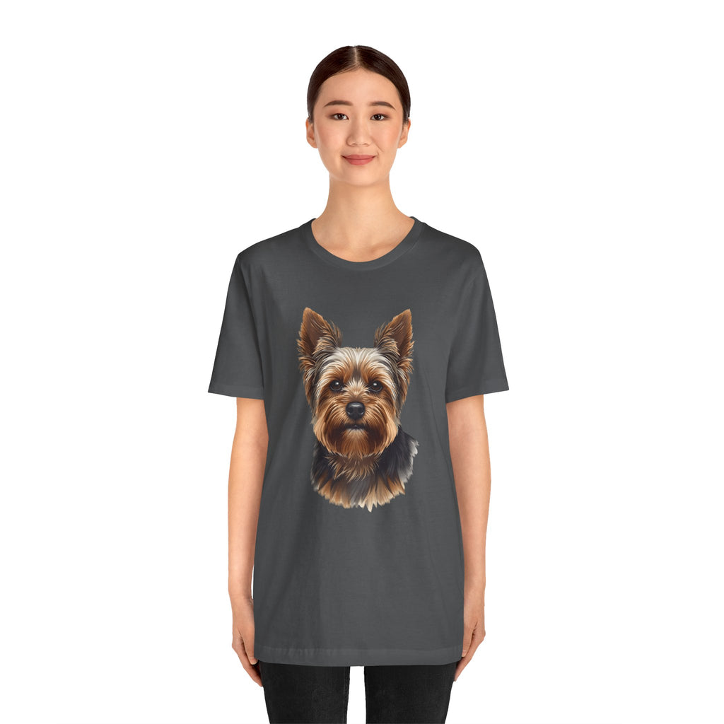 Yorkshire Terrier Portrait Tee — Realistic Cute Yorkie Dog T‑Shirt