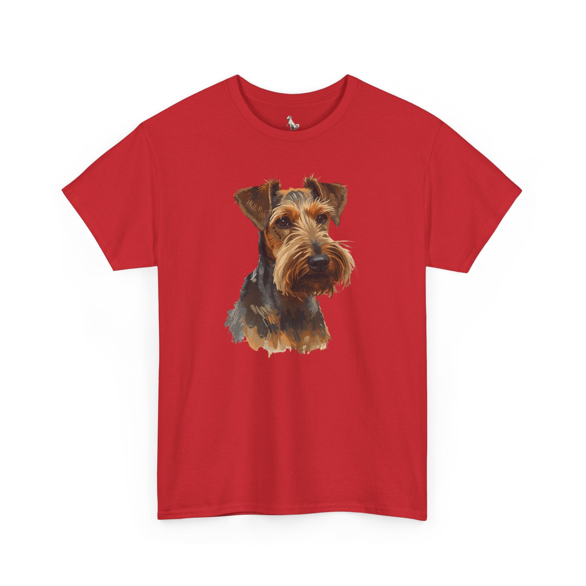 Airedale Terrier Portrait T‑Shirt – Realistic Dog Face Tee for Airedale Lovers