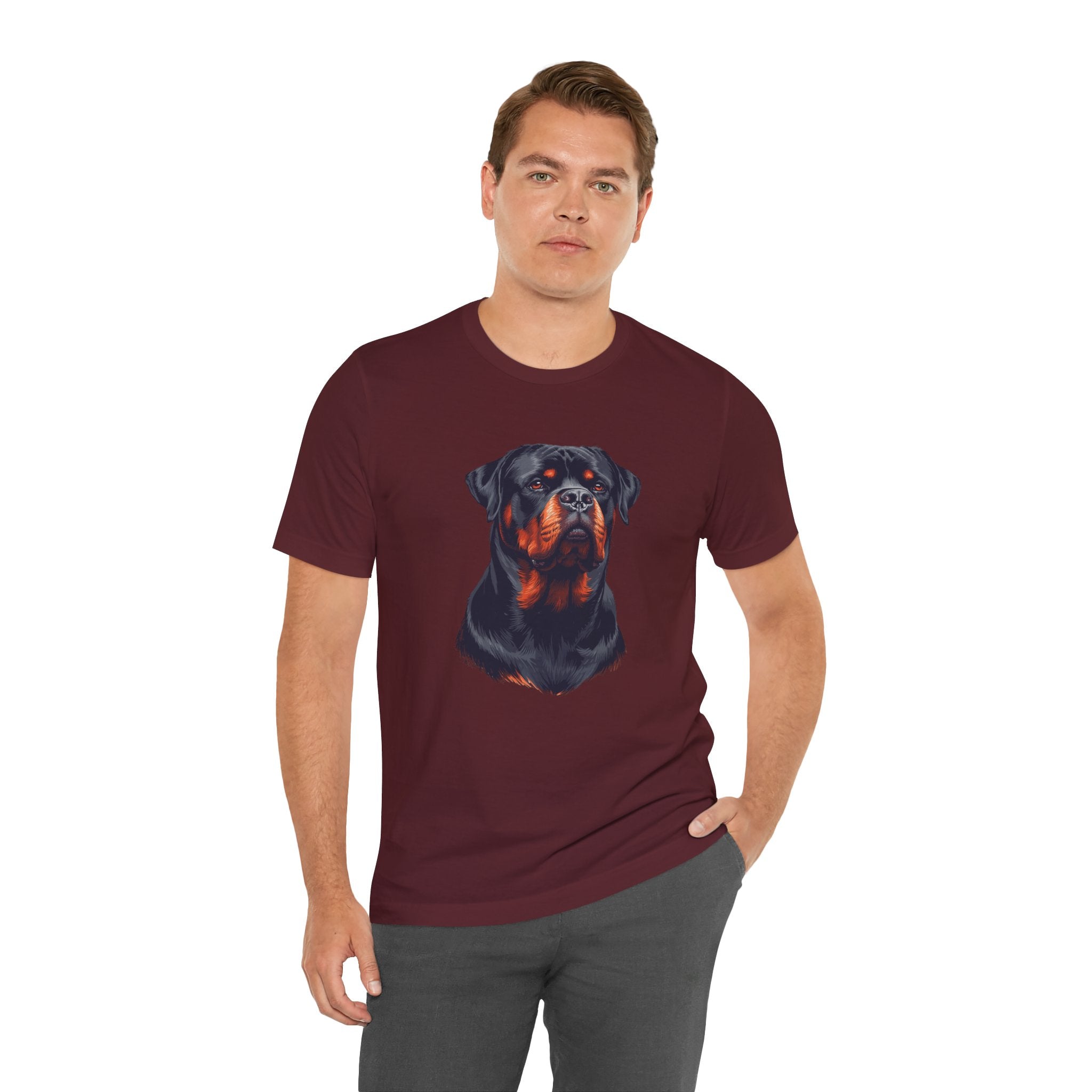 Rottweiler Portrait T-Shirt — Dog Head Tee for Rottweiler Lovers