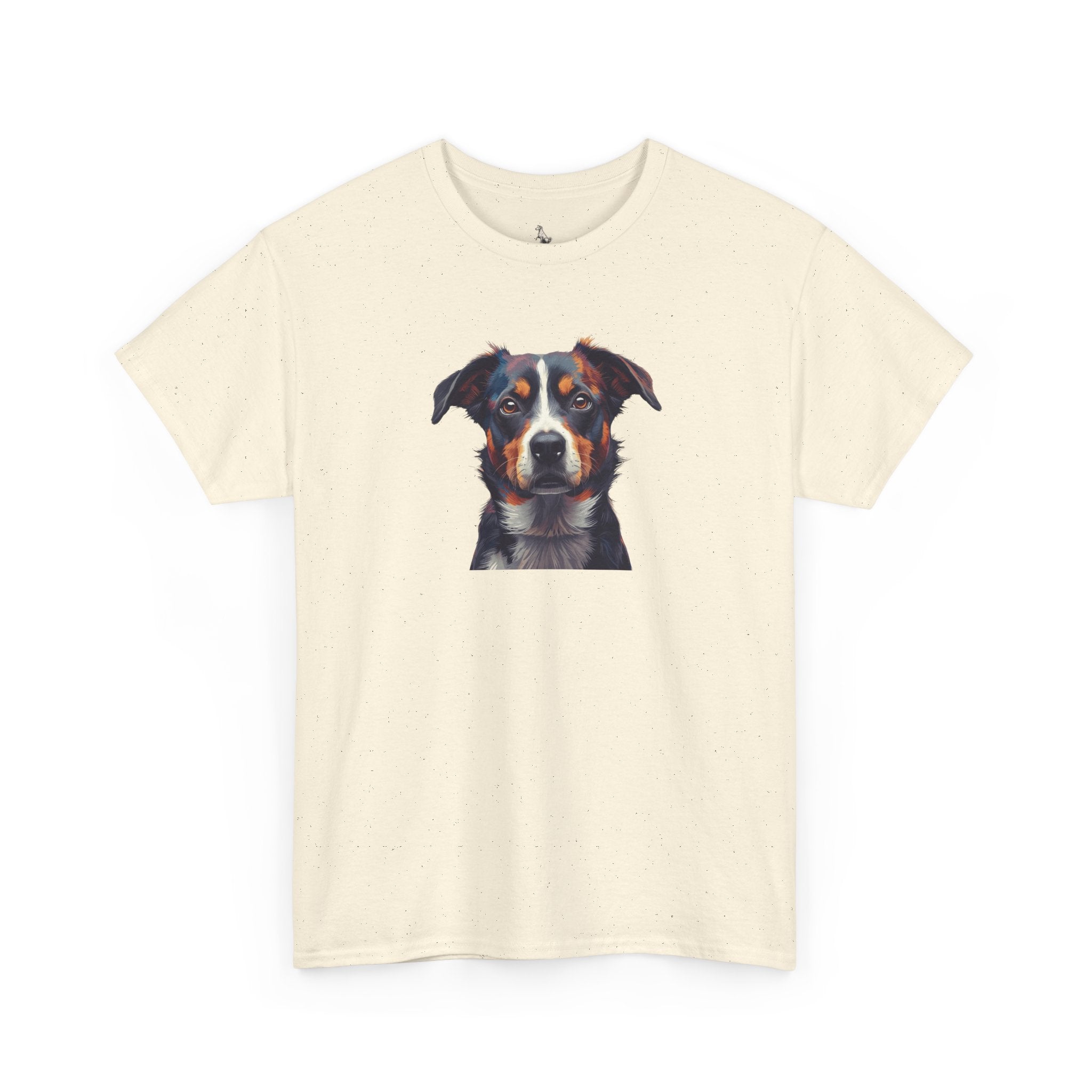 Australian Shepherd Portrait T-Shirt — Realistic Dog Face Tee for Dog Lovers