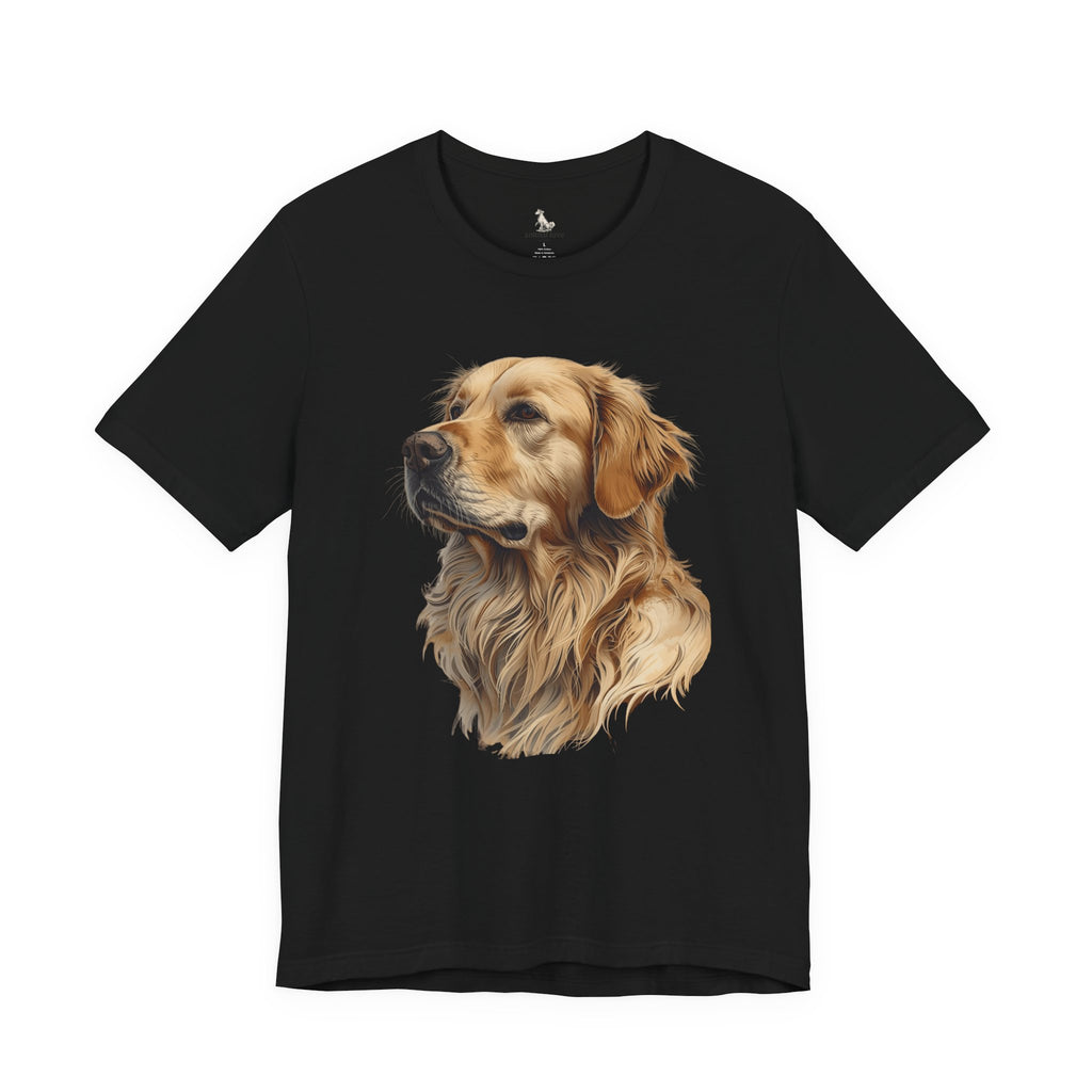 Golden Retriever Portrait T-Shirt — Realistic Dog Tee for Pet Lovers
