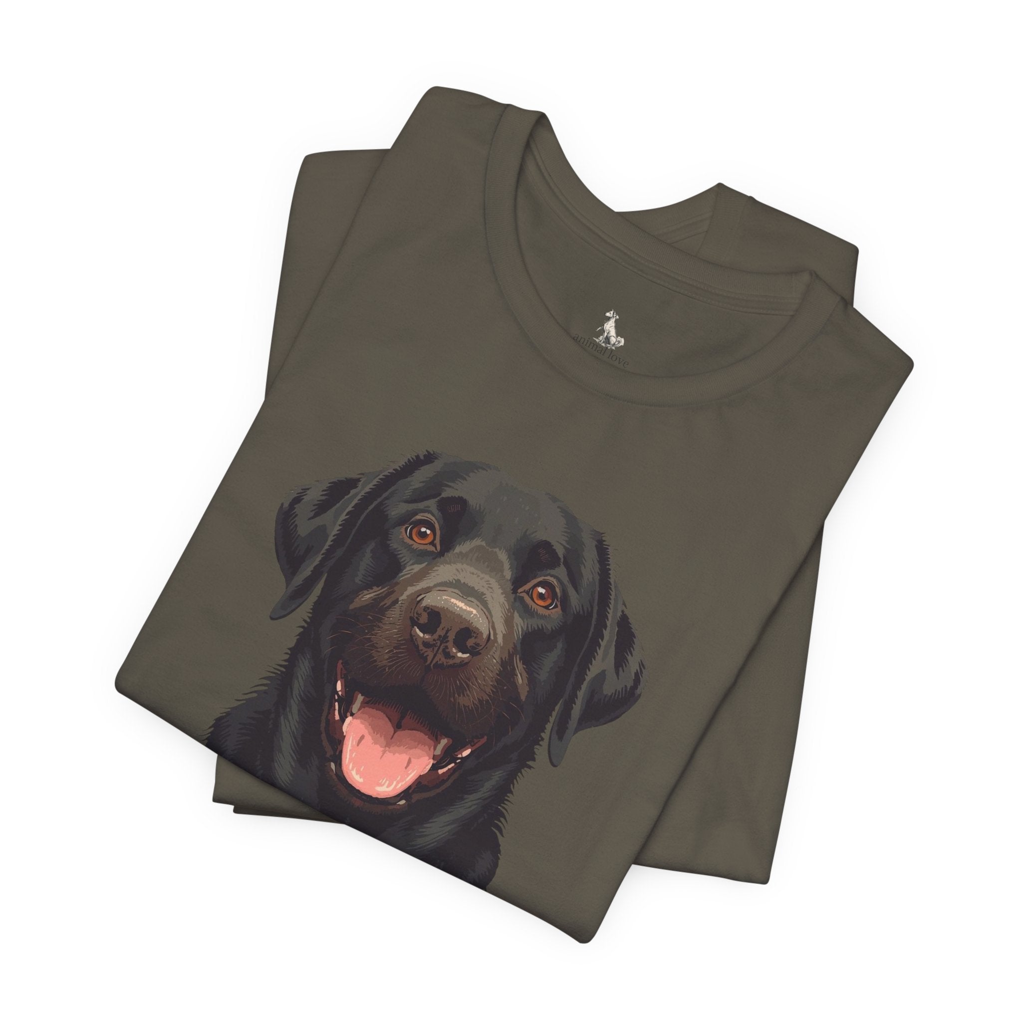 Black Labrador Portrait Tee - Happy Lab Dog Graphic T-Shirt
