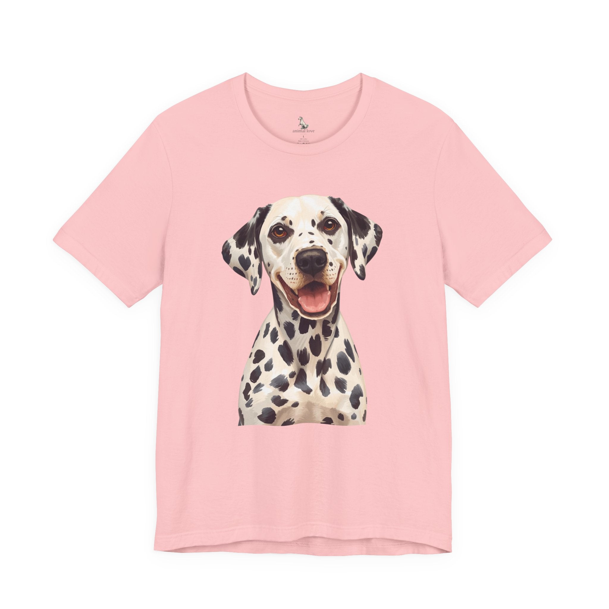 Dalmatian Dog Portrait Tee - Cute Smiling Spot Puppy T-Shirt