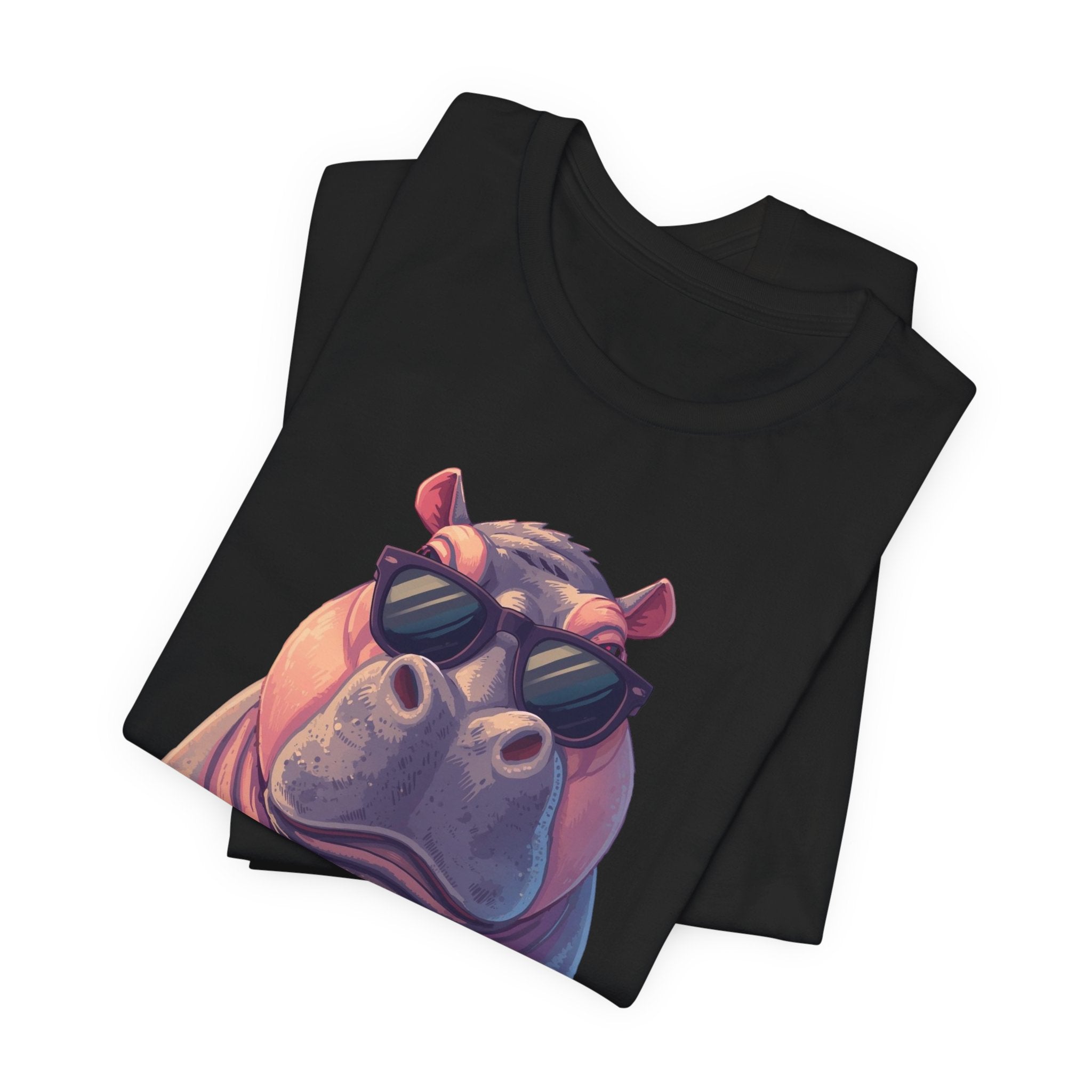 Hippo With Sunglasses Tee — Cool Funny Hippo Graphic T-Shirt