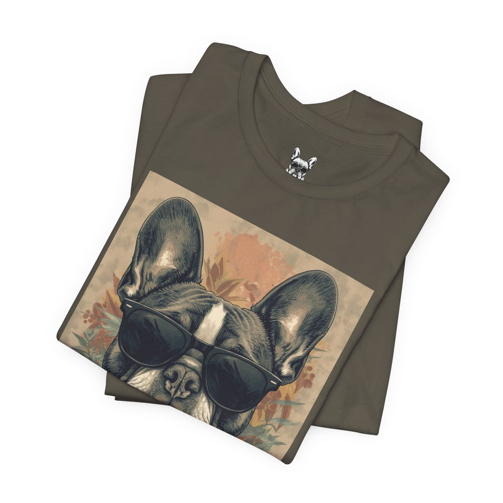 Cool French Bulldog Sunglasses T-Shirt — Vintage Dog Graphic Tee