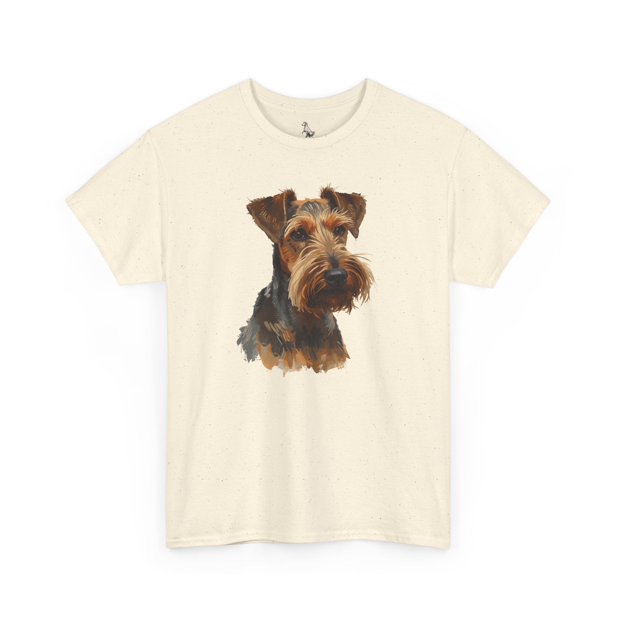 Airedale Terrier Portrait T‑Shirt – Realistic Dog Face Tee for Airedale Lovers