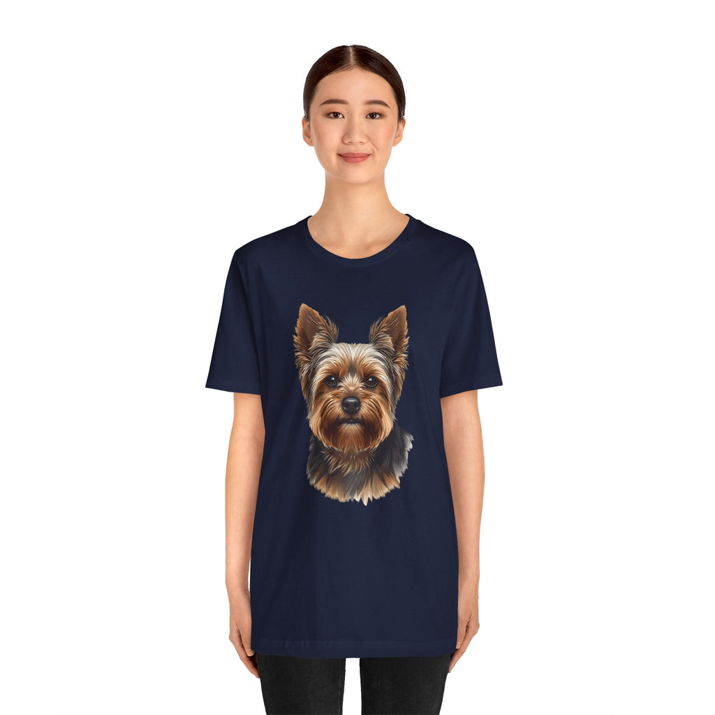 Yorkshire Terrier Portrait Tee — Realistic Cute Yorkie Dog T‑Shirt