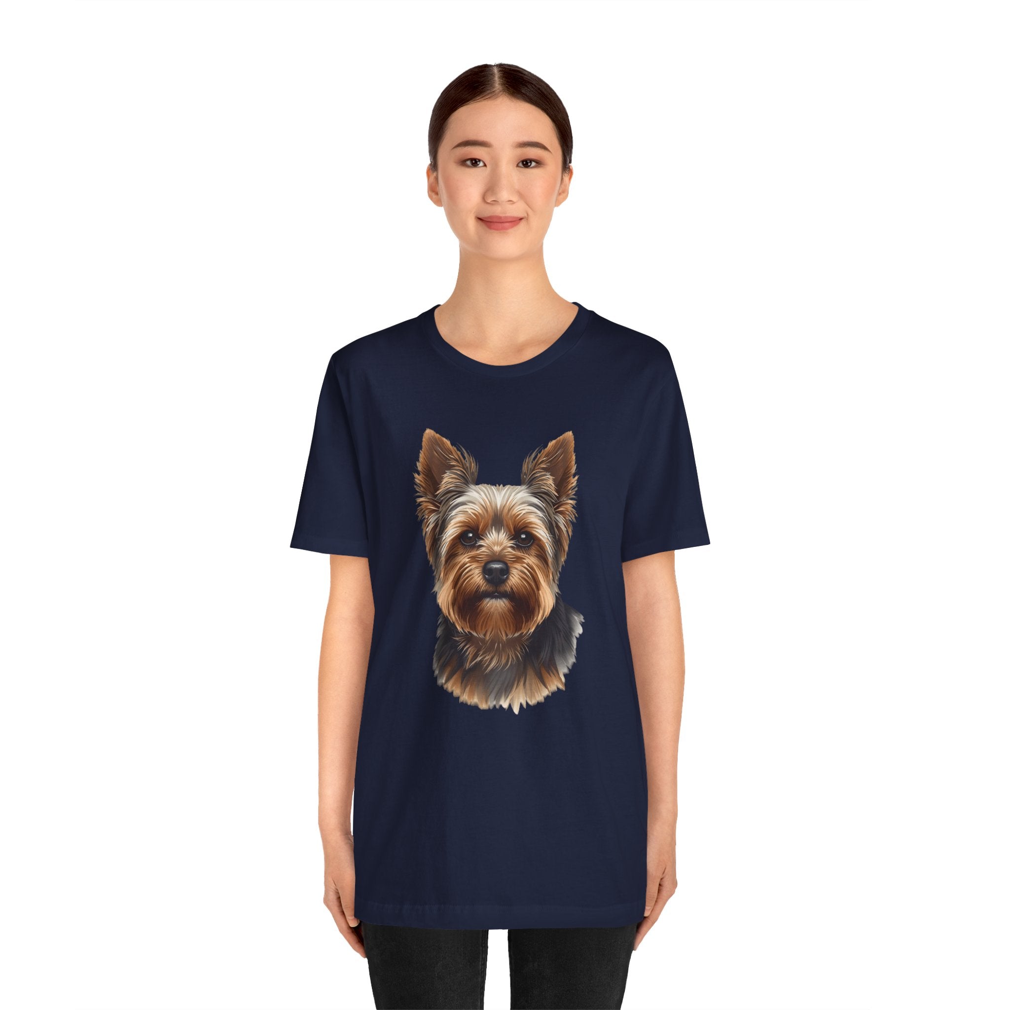 Yorkshire Terrier Portrait Tee — Realistic Cute Yorkie Dog T‑Shirt