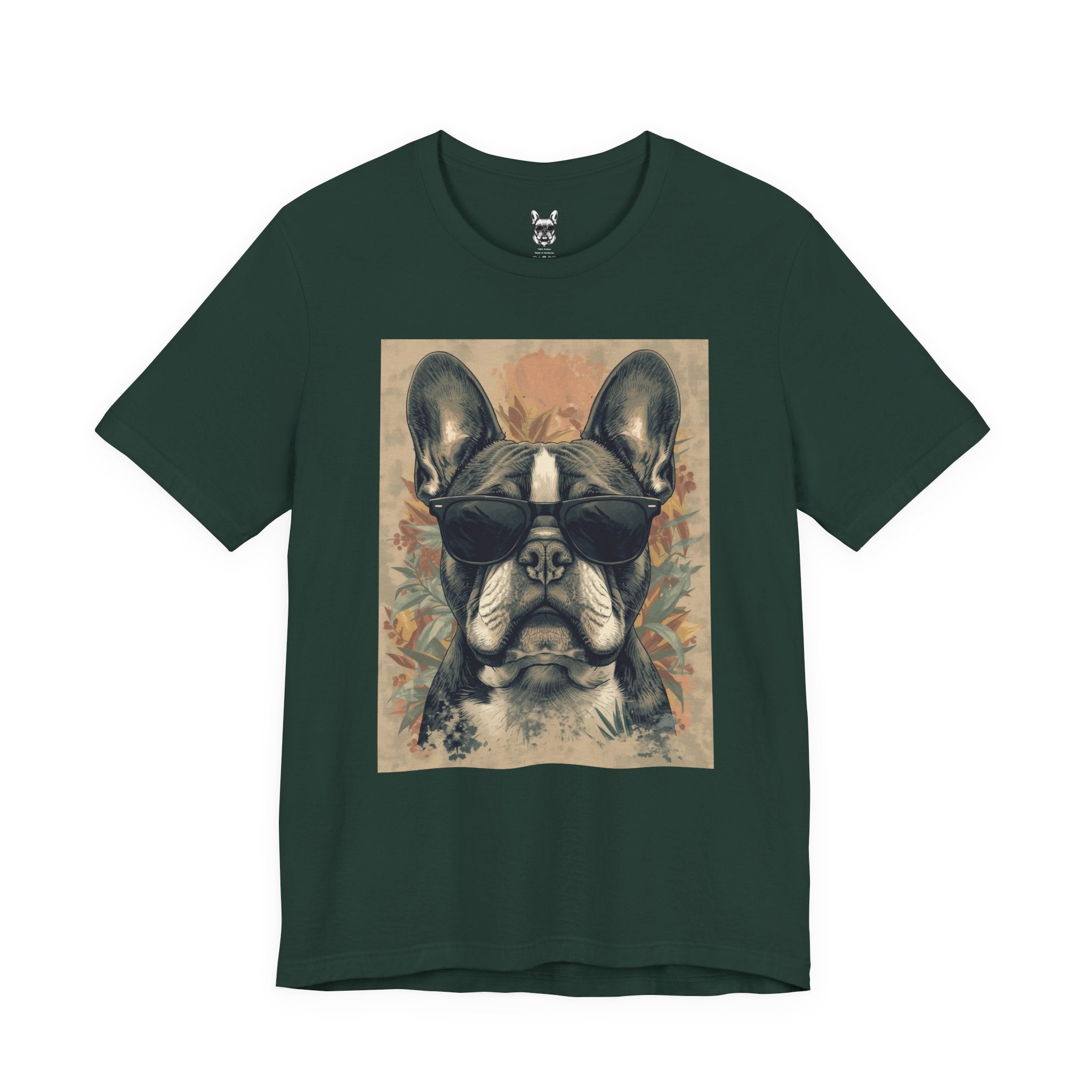 Cool French Bulldog Sunglasses T-Shirt — Vintage Dog Graphic Tee