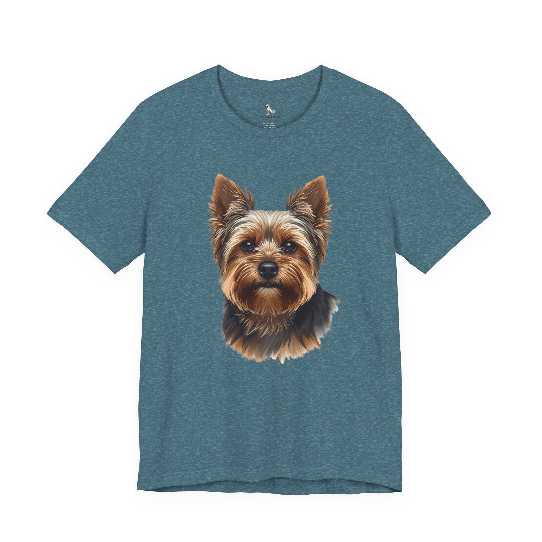 Yorkshire Terrier Portrait Tee — Realistic Cute Yorkie Dog T‑Shirt