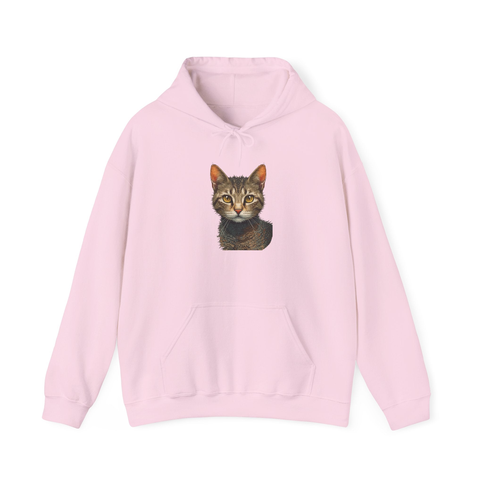 Cat Portrait Hoodie — Realistic Tabby Kitten Graphic Pullover