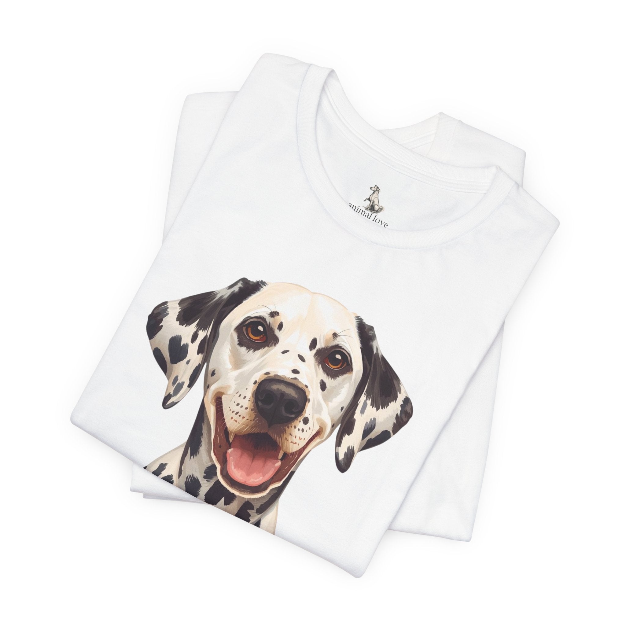Dalmatian Dog Portrait Tee - Cute Smiling Spot Puppy T-Shirt