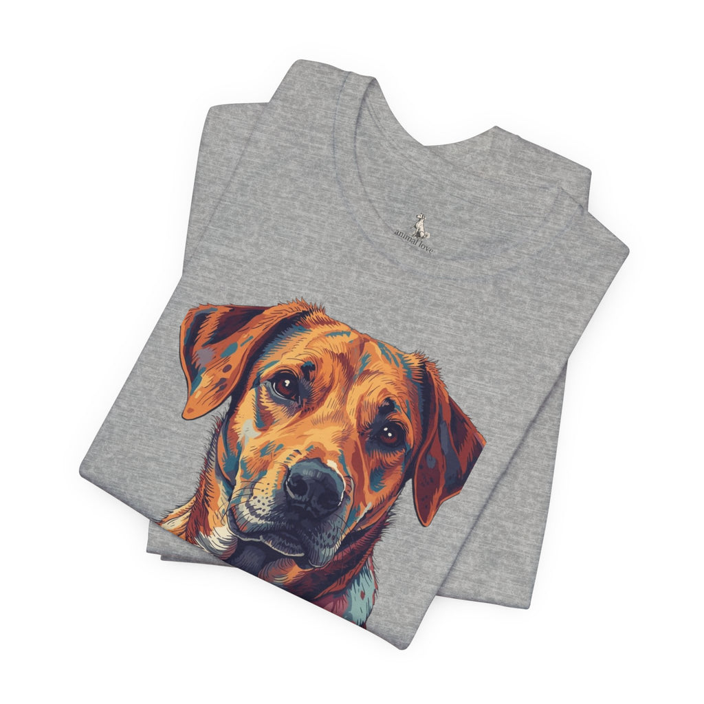 Dog Painted Portrait T-Shirt — Colorful Artistic dog shirt