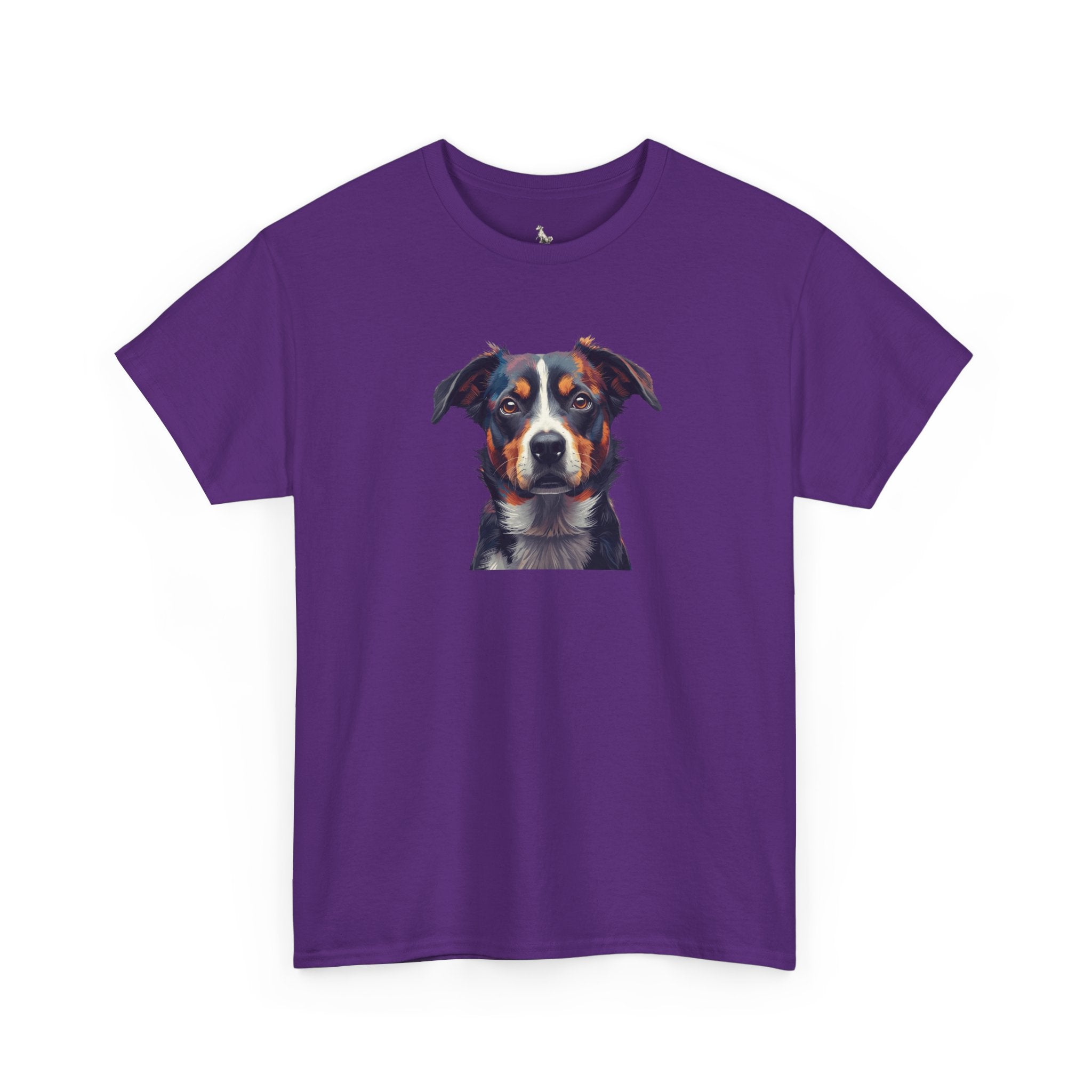 Australian Shepherd Portrait T-Shirt — Realistic Dog Face Tee for Dog Lovers