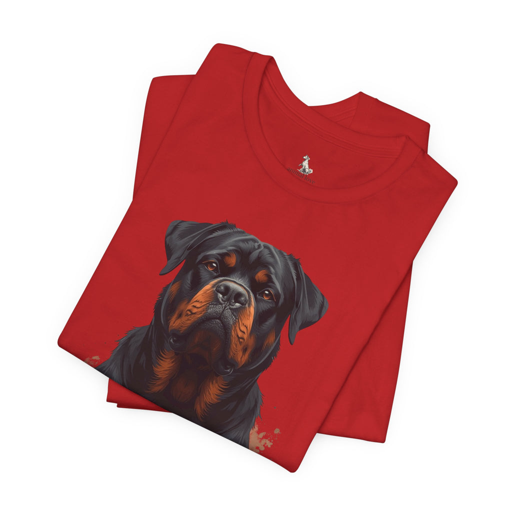 Rottweiler Portrait T‑Shirt — Realistic Dog Lover Tee