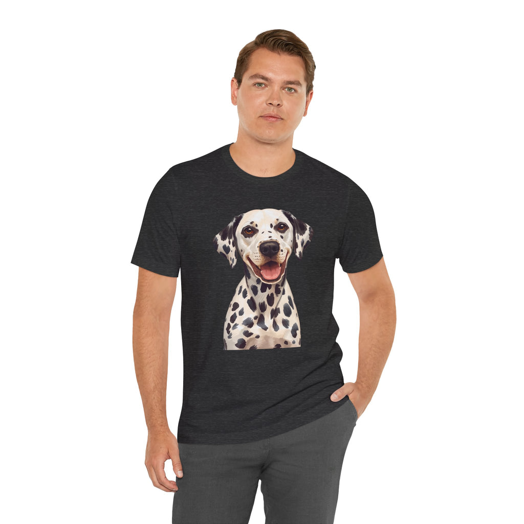 Dalmatian Dog Portrait Tee - Cute Smiling Spot Puppy T-Shirt