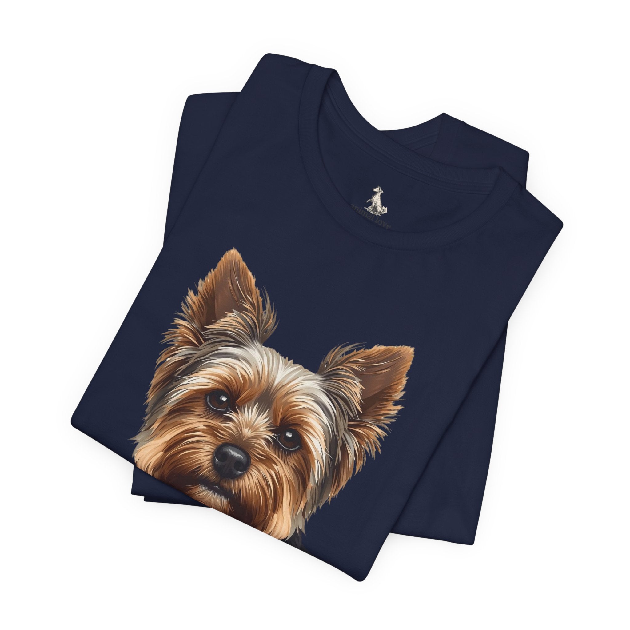 Yorkshire Terrier Portrait Tee — Realistic Cute Yorkie Dog T‑Shirt