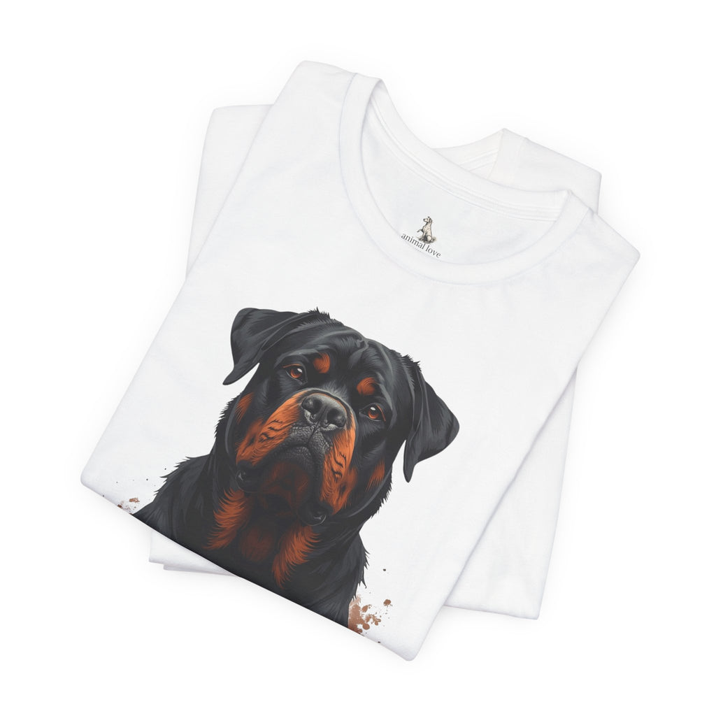 Rottweiler Portrait T‑Shirt — Realistic Dog Lover Tee