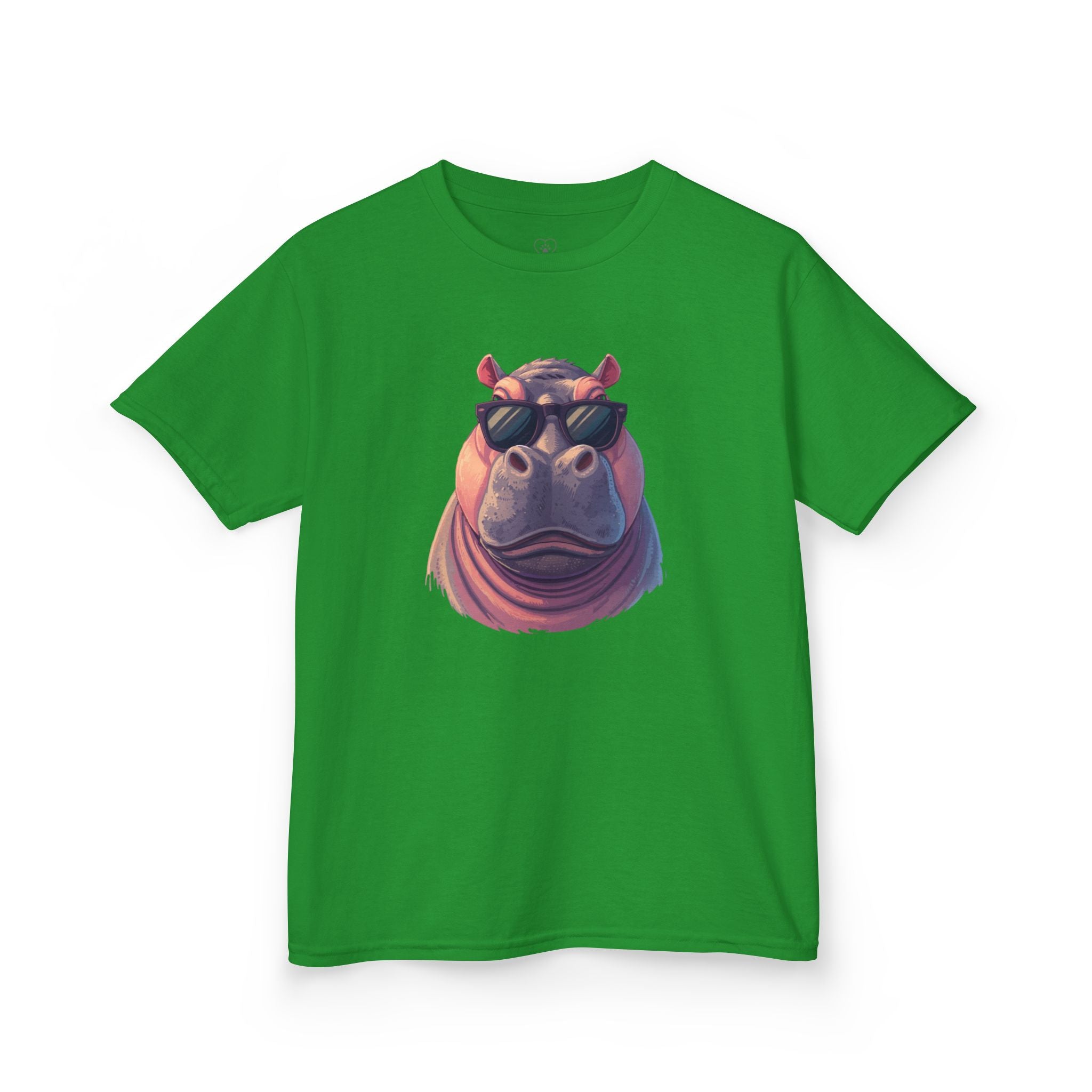 Kids Hippo Sunglasses T‑Shirt — Cool Cartoon Animal Tee for Boys & Girls