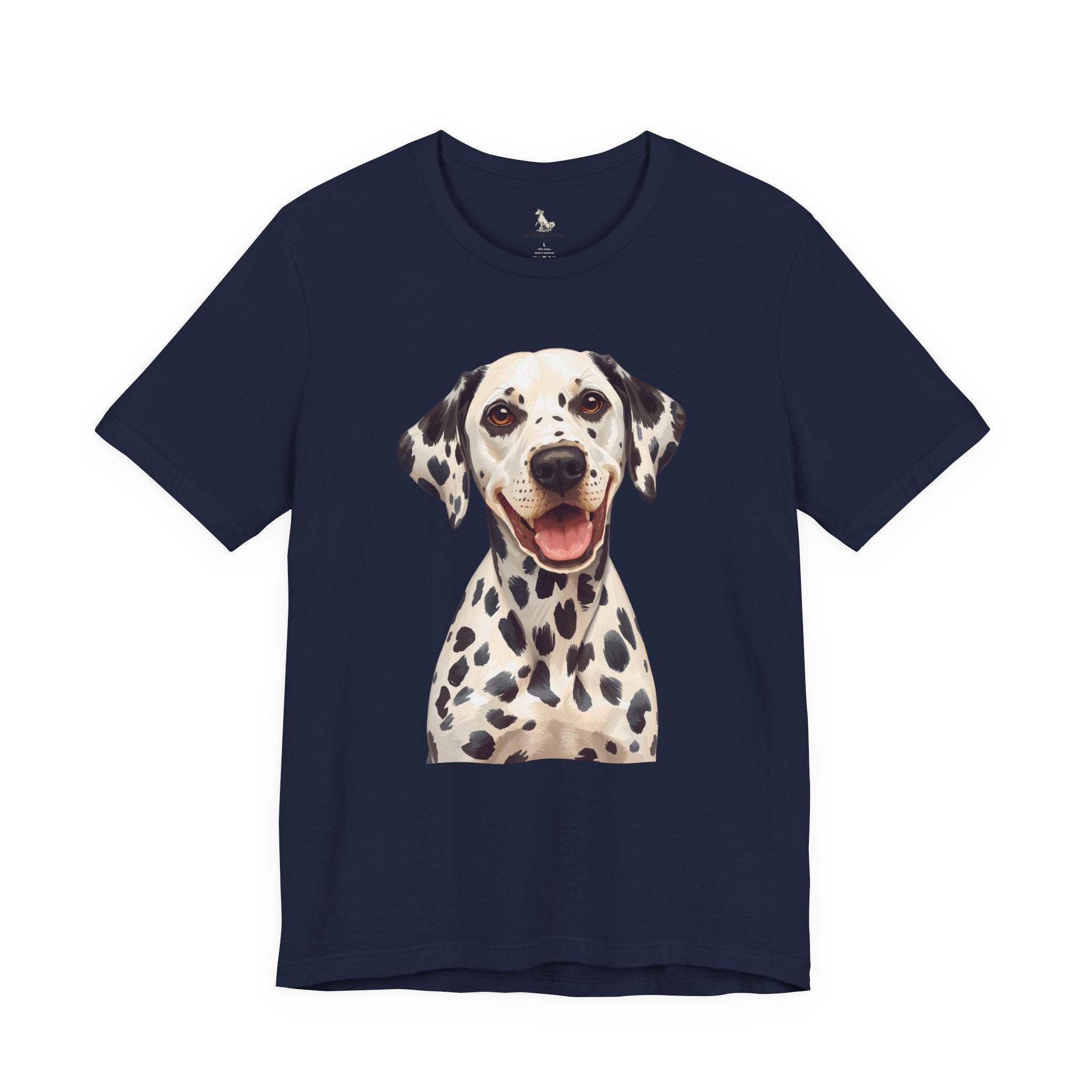 Dalmatian Dog Portrait Tee - Cute Smiling Spot Puppy T-Shirt