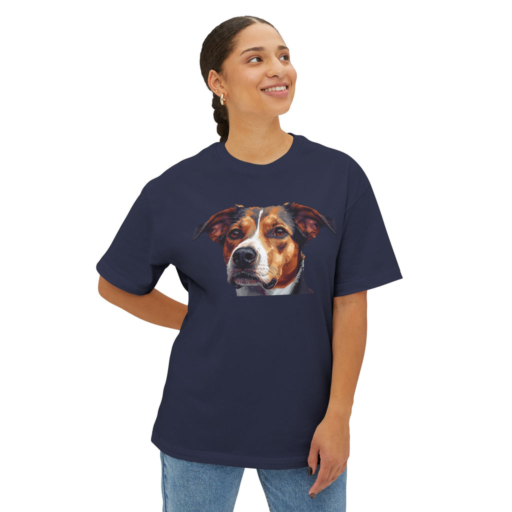 Dog Portrait Tee — Realistic Pet Face Graphic T-Shirt