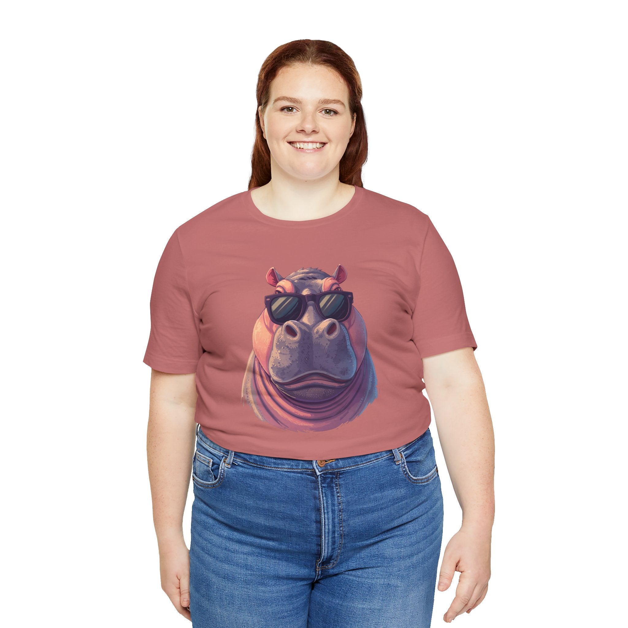 Hippo With Sunglasses Tee — Cool Funny Hippo Graphic T-Shirt