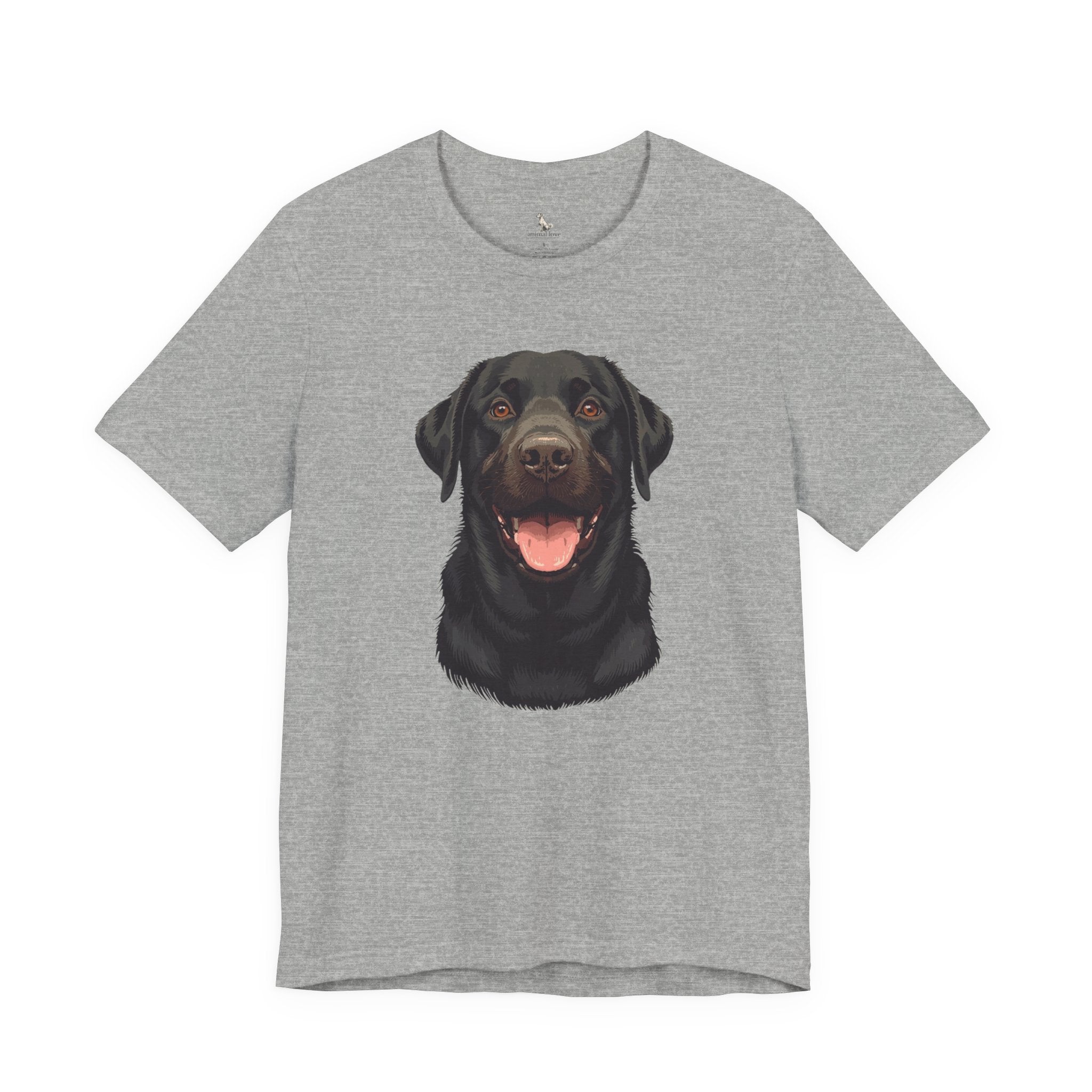 Black Labrador Portrait Tee - Happy Lab Dog Graphic T-Shirt