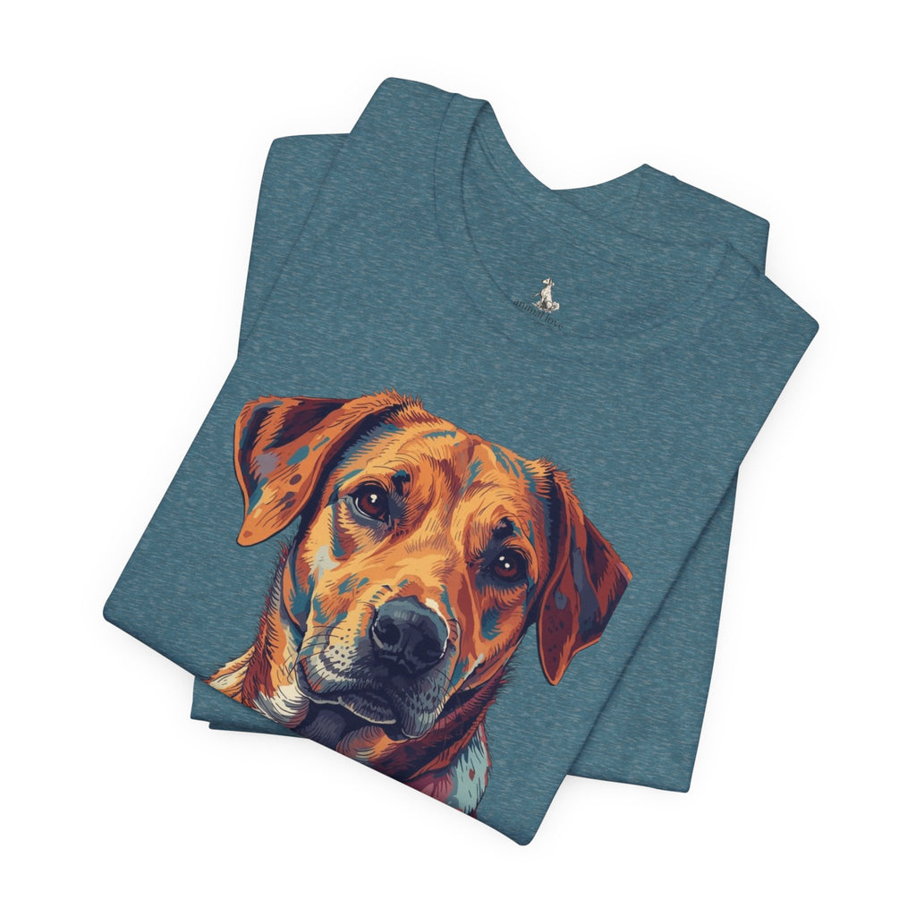 Dog Painted Portrait T-Shirt — Colorful Artistic dog shirt