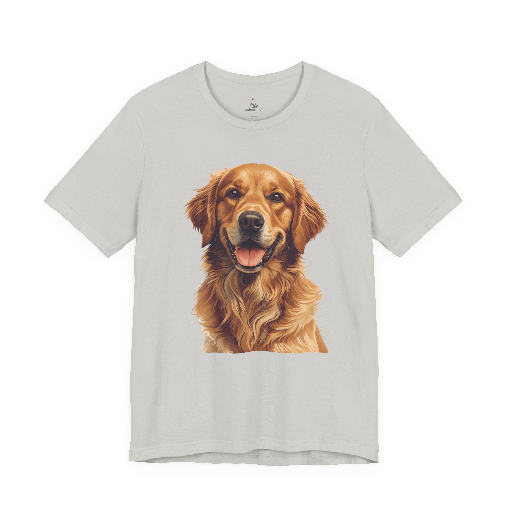 Golden Retriever Portrait T-Shirt — Smiling Dog Tee for Dog Lovers